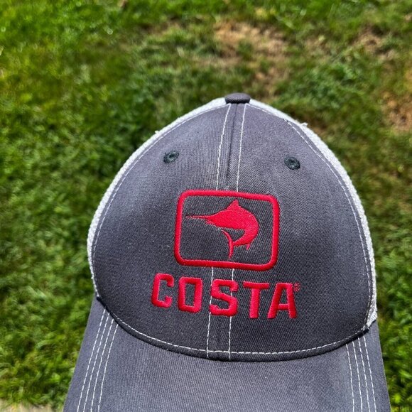 Costa Marlin Trucker Cap Blue and Red Adjustable Beach Fishing Offshore - Picture 2 of 6